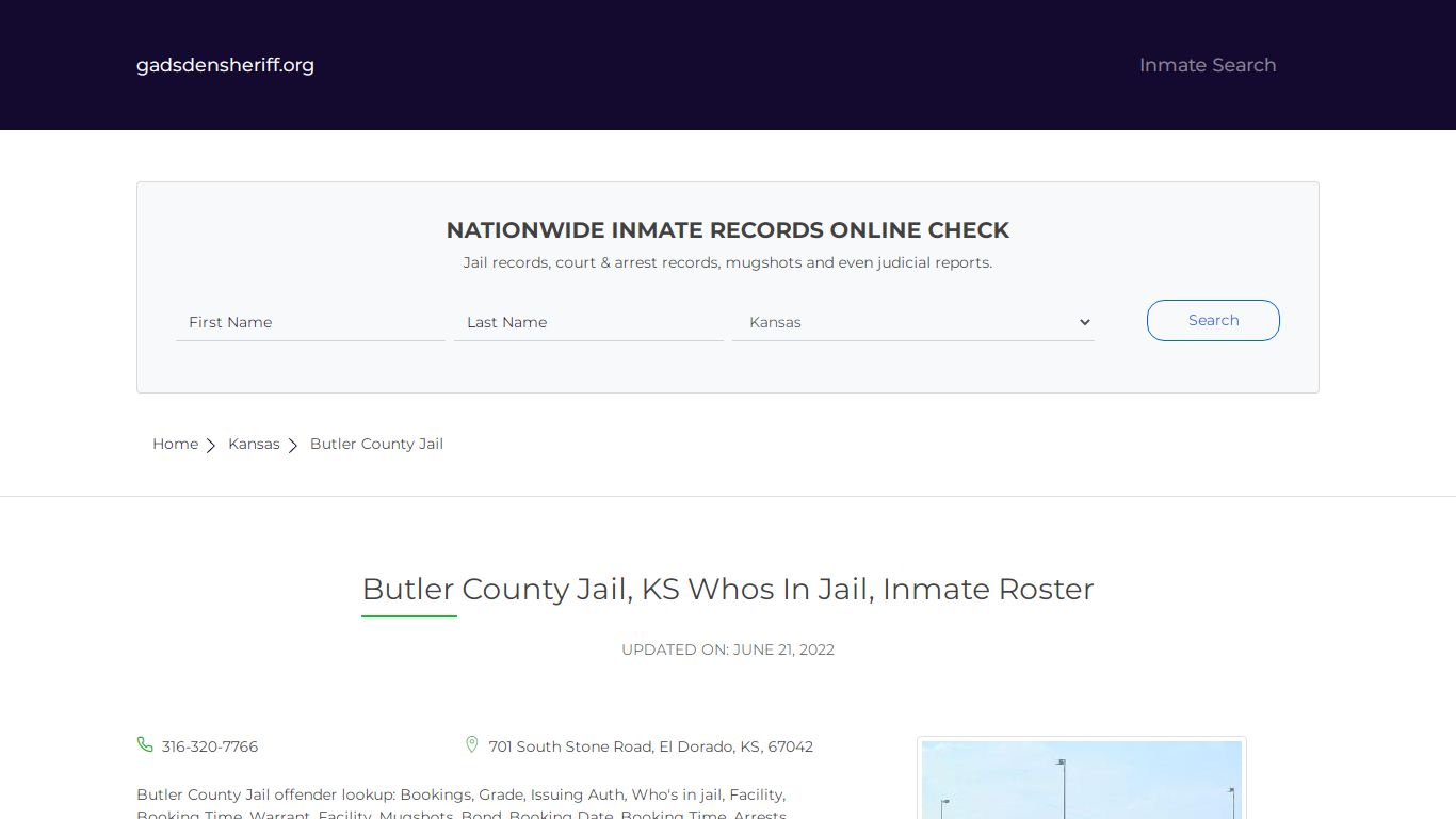 Butler County Jail, KS Inmate Roster, Whos In Jail