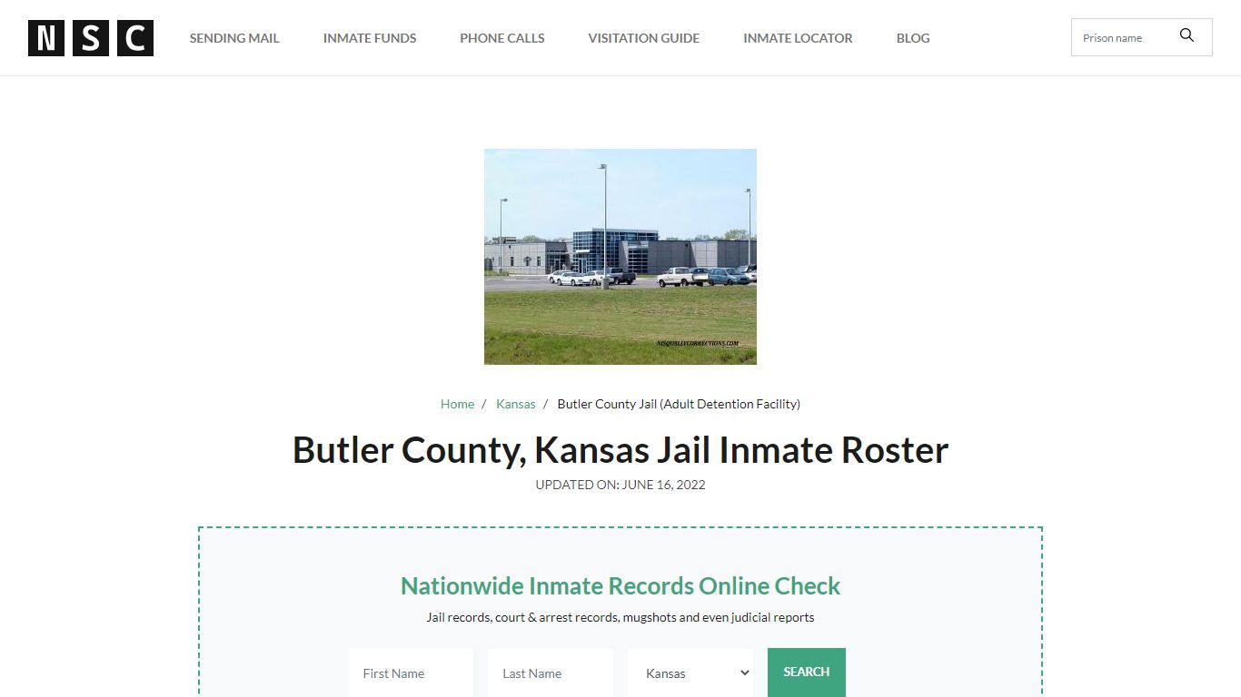 Butler County, Kansas Jail Inmate List